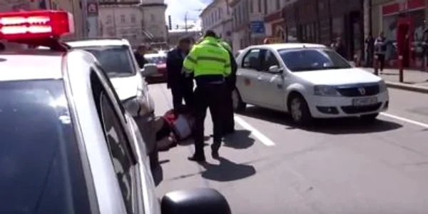 sofer agresiv politisti Galati