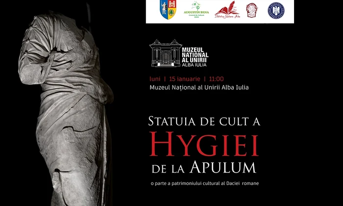 Statuia de cult a Hygiei de la Apulum, exponatul lunii ianuarie 2024 la Muzeului Național al Unirii Alba Iulia. 