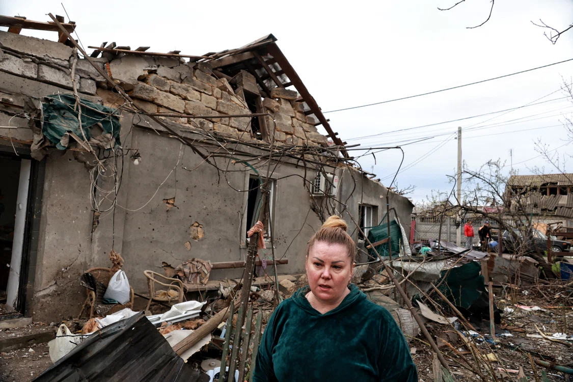 Locuințe distruse în Odesa de drone FOTO AFP