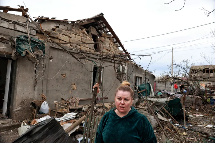 Locuințe distruse în Odesa de drone FOTO AFP