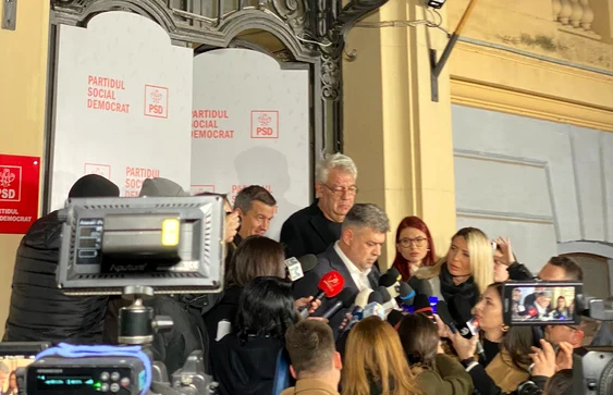 Marcel Ciolacu a ieșit la declarații și înaintea închiderii urnelor de vot FOTO Adevărul