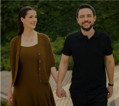 Prințesa Rajwa și Prințul Hussein 