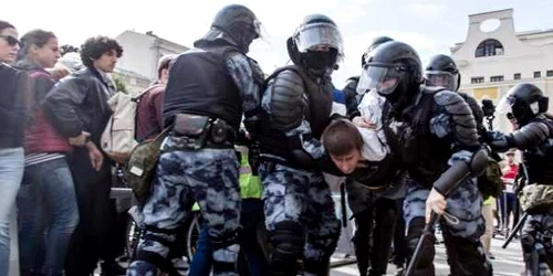 Arestarea unui protestatar la Moscova (3 august)