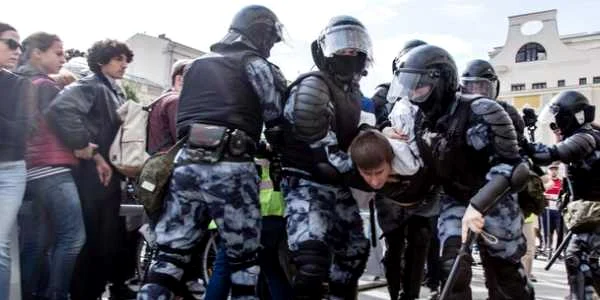 Arestarea unui protestatar la Moscova (3 august)