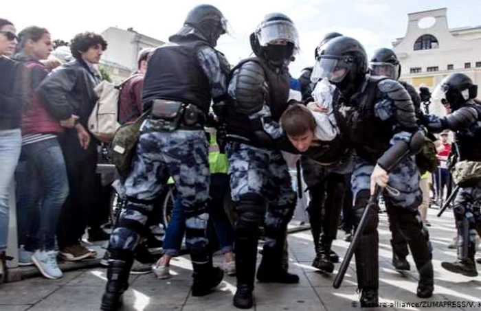 Arestarea unui protestatar la Moscova (3 august)