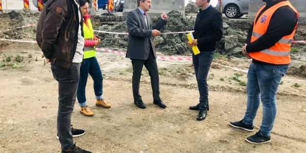 Alin Nica pe şantierul centurii Timişoara-sud