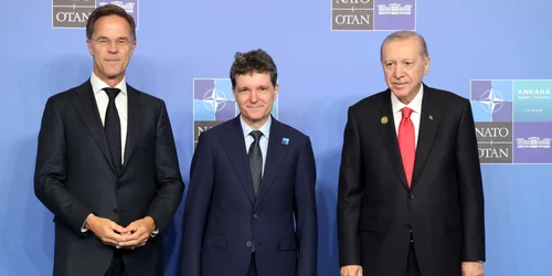 Nicușor Dan, Rutte și Erdogan la Summitul NATO FOTO AFP