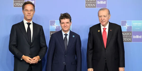 Nicușor Dan, Rutte și Erdogan la Summitul NATO FOTO AFP
