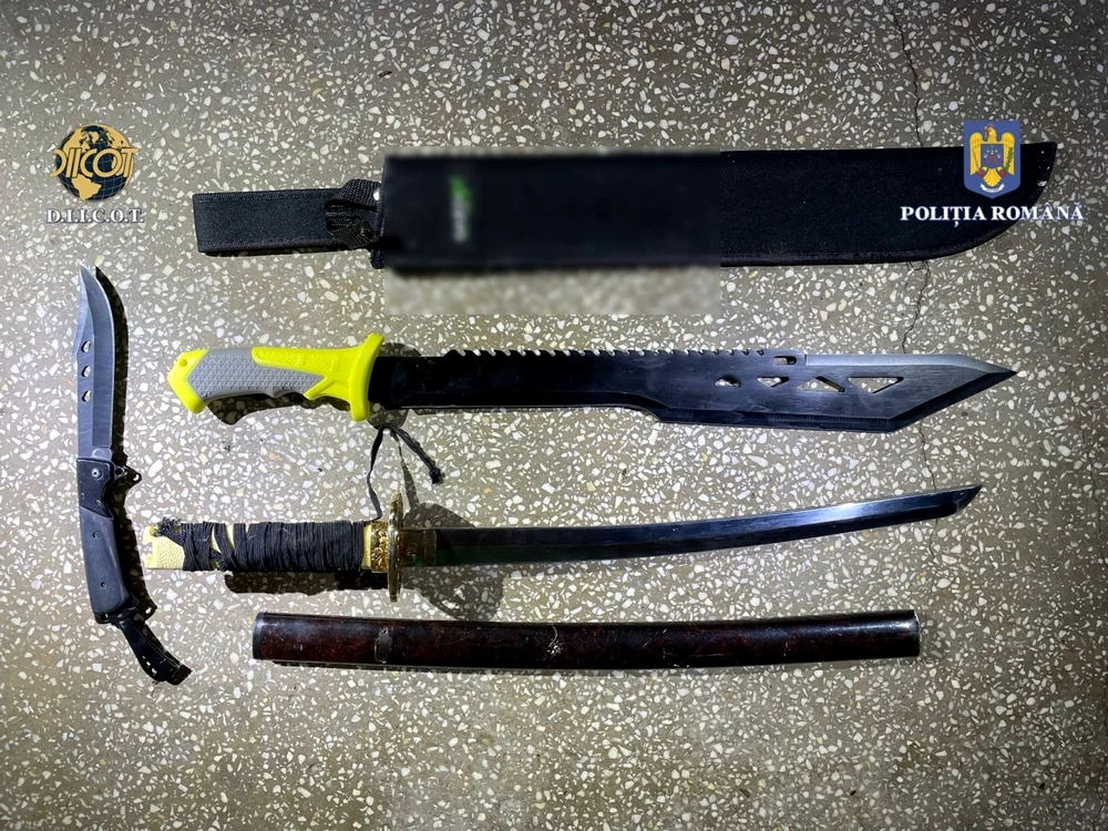 Arme descoperite la descinderi. FOTO: Poliția Română