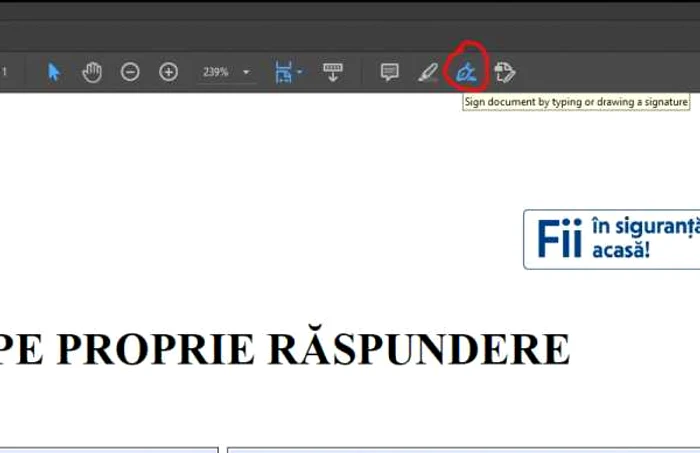 semnare document PDF