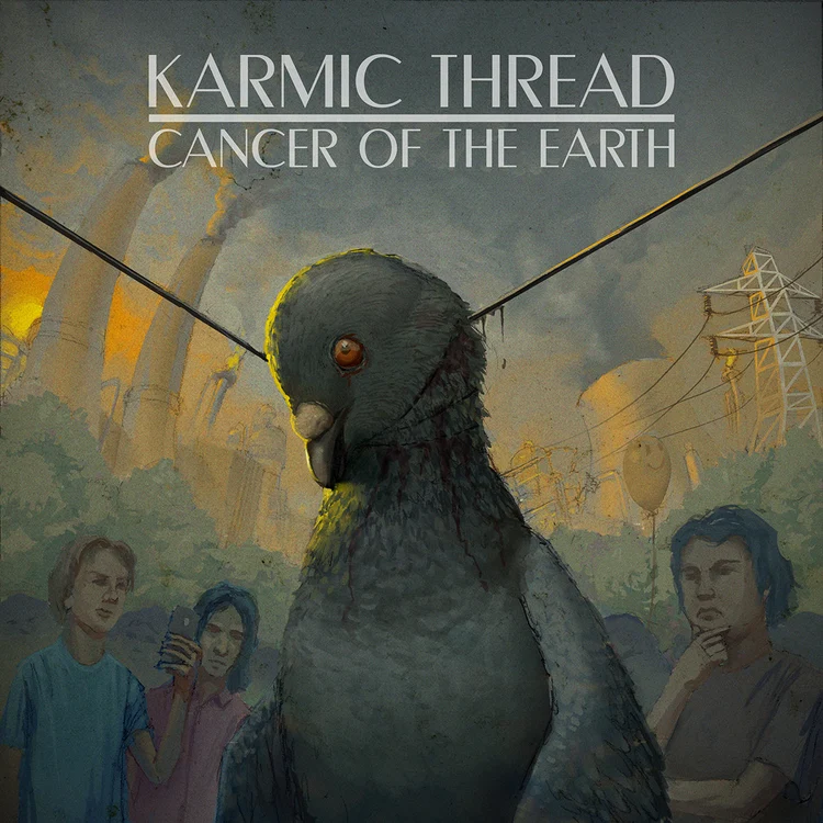 Coperta albumului "Cancer of the Earth", realizată de Tudor Golu 