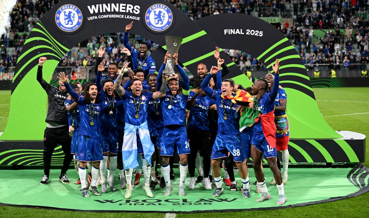 Chelsea și bucuria victoriei din Conference League (FOTO: Profimedia)