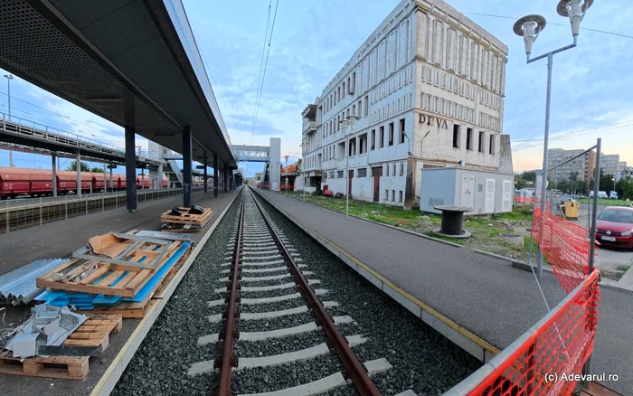Gara Devei, în șantier. Foto: Daniel Guță ADEVĂRUL