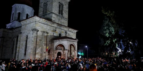 Slujba de Paste Inviere la biserica Adormirea Maicii Domnului din Targul Ocna Bacau 24 aprilie 2022 FOTO Inquam Photos / Alexandru Busca 