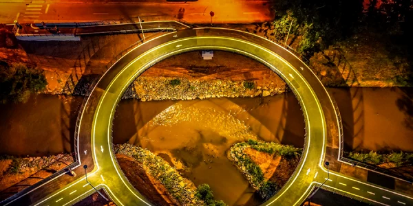 Pista de biciclete și postul circular unic de pe malul Cibinului din Sibiu Foto Primăria Sibiu