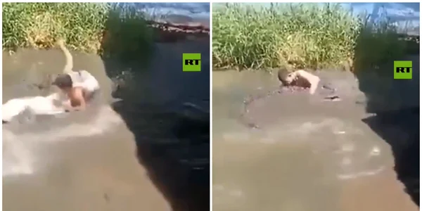 un crocodil a atacat un turist filipine foto x