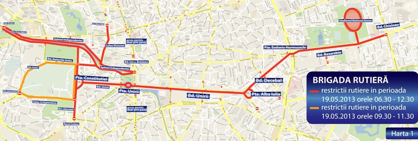 Traseul semi-maratonului