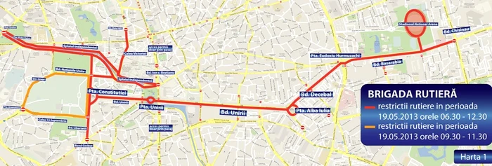 Traseul semi-maratonului