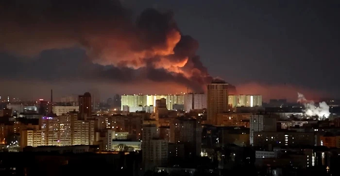 Atac masiv cu drone asupra Kievului Foto: Captură video Reuters