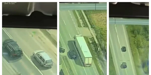 Șofer supravegheat cu elicopterul 