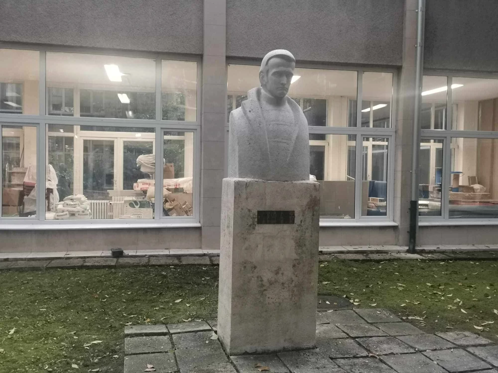 Bustul lui Bolyai de la UVT FOTO Ștefan Both