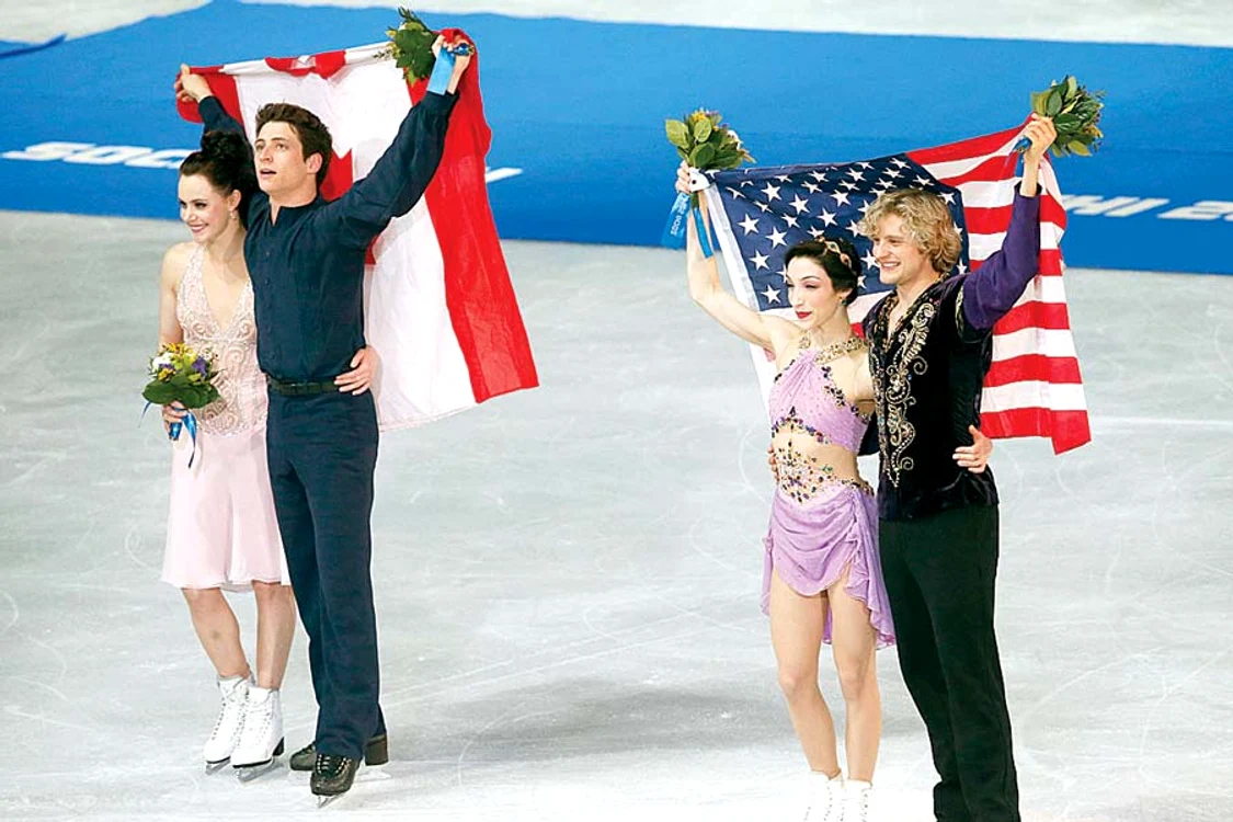 Scott Moir şi Tessa  Virtue, în timpul  programului liber (Fotografii: Reuters)