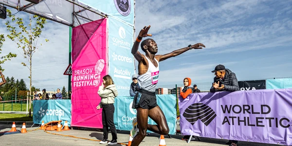 Weldon Langat finishing 2nd at the 2022 Trunsylvania 10km  in Brasov, Romania jpg