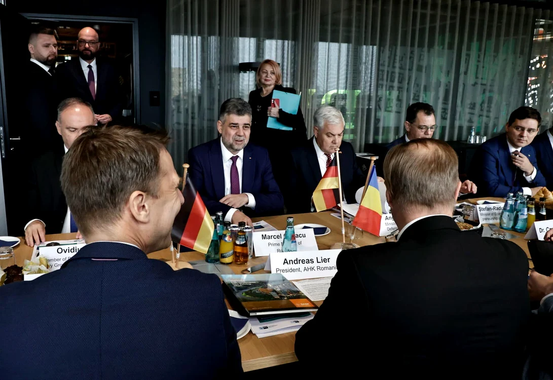Marcel Ciolacu, la întâlnirea cu reprezentanții marilor companii germane FOTO Facebook