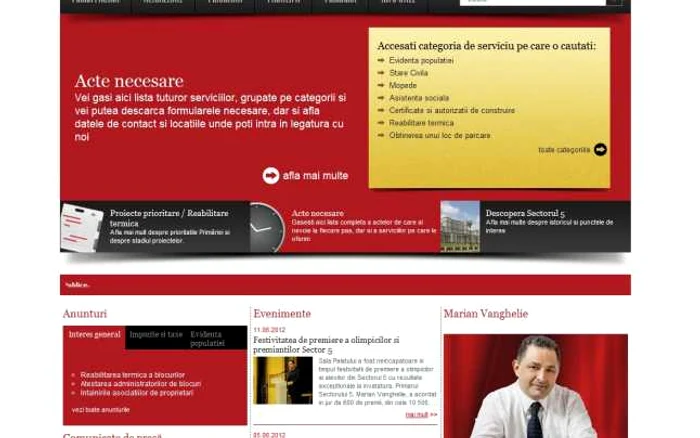 Site-ul Primăriei Sectorului 5 poate fi accesat de la jumătatea lunii Iulie