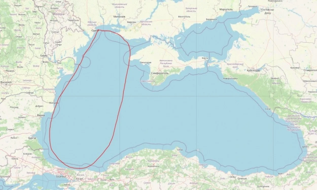 Zona din Marea Neagră cu potenţiale riscuri pentru nave FOTO Ukrainska Pravda