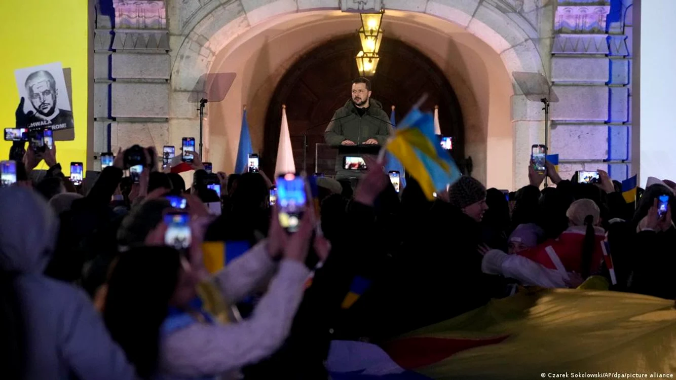 Zelenski la discursul susținut în timpul vizitei sale la Varșovia la 5.04.2023