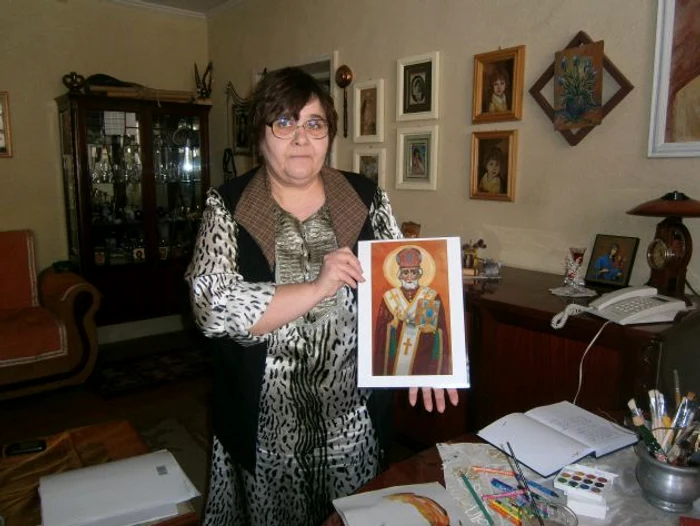 Icoanele pictate de artistă au fost donate bisericilor