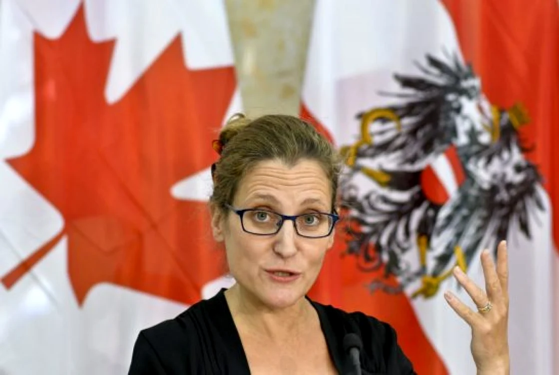 Ministrul canadian al Comerţului Chrystia Freeland