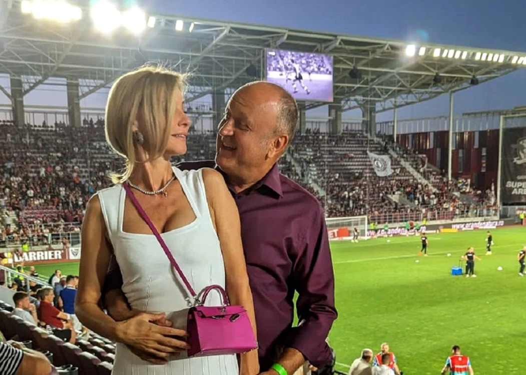 Diana și Dan Șucu pe stadionul Giulești (FOTO: Instagram)