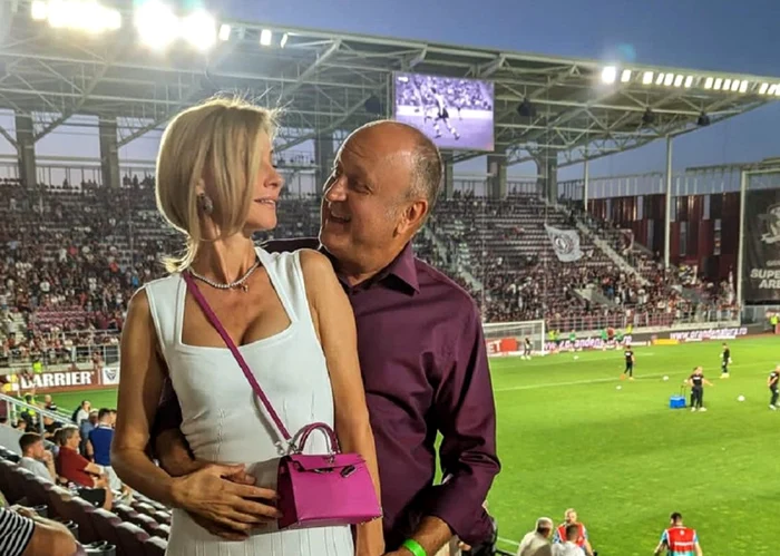 Diana și Dan Șucu pe stadionul Giulești (FOTO: Instagram)