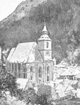 Biserica Neagră din Brașov, desen de epocă