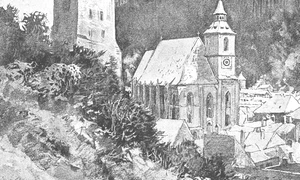 Biserica Neagră din Brașov, desen de epocă