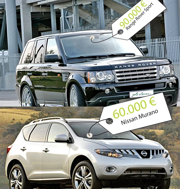 Nissan Murano şi Range Rover Sport