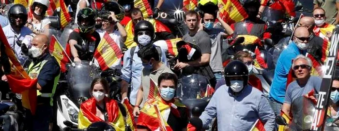 Proteste în Spania din cauza COVID-19 FOTO EPA-EFE