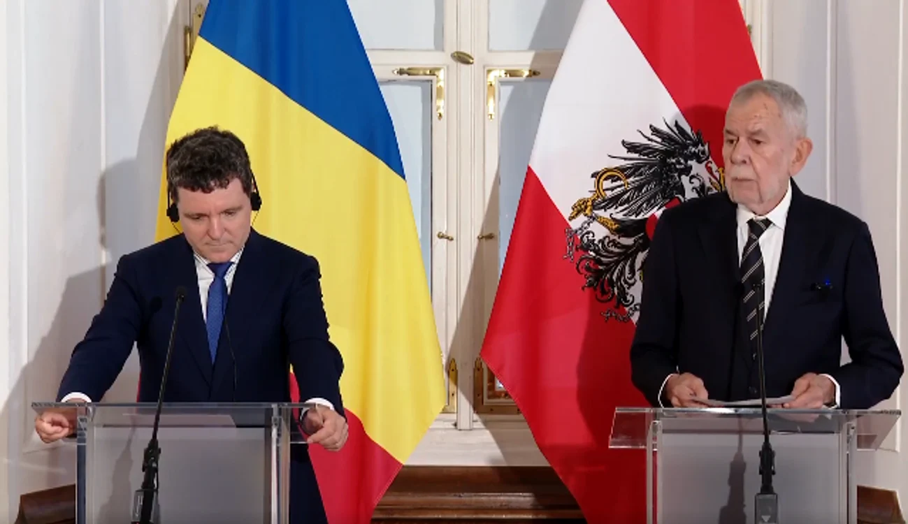 Nicuşor Dan și Alexander Van der Bellen, la Salzburg. FOTO captură Facebook