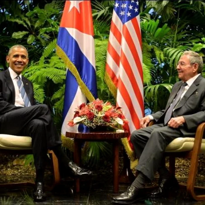 Preşedintele Barack Obama şi preşedintele Cubei Raul Castro la Havana 21 martie 2016.