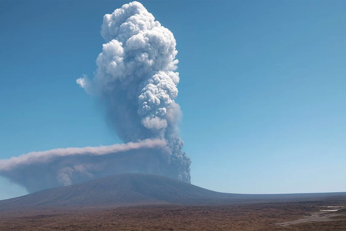 Vulcanul a erupt după circa 12.000 de ani FOTO X / Dr. Fundji Benedict @Fundji3