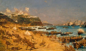 Landing at Gallipoli (13901951593) jpg