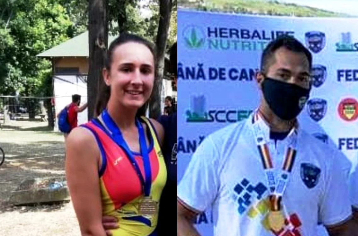 Larisa Andreea Bogdan şi Nicu Iulian Chelaru, aur şi argint în Polonia FOTO FR Canotaj