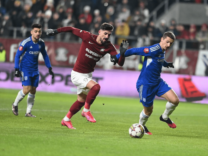 Rapid -  FCU Craiova 1-2. Primul eșec pentru giuleșteni pe teren propriu. Van der Vaart, spectator de lux la meci
