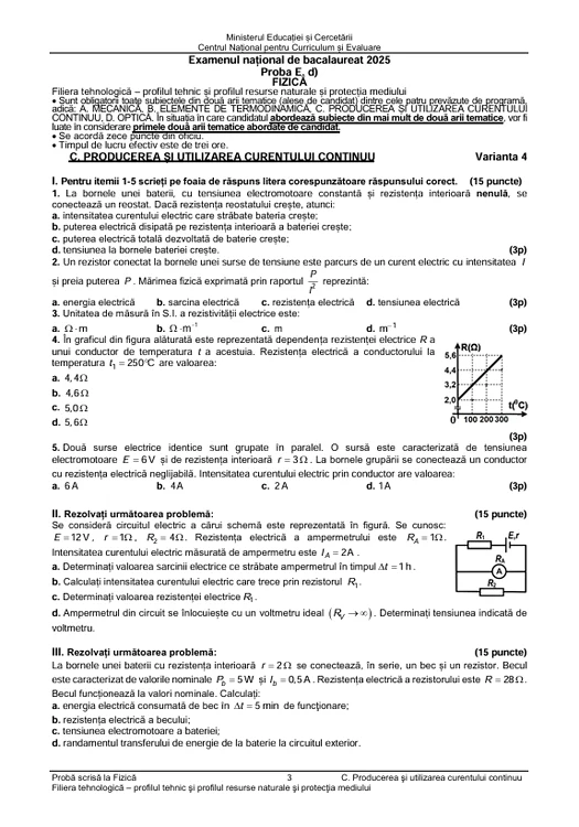 Bacalaureat 2025 - sesiunea de toamnă. Elevii au susținut proba la alegere a profilului. Subiecte și bareme de corectare 26 image