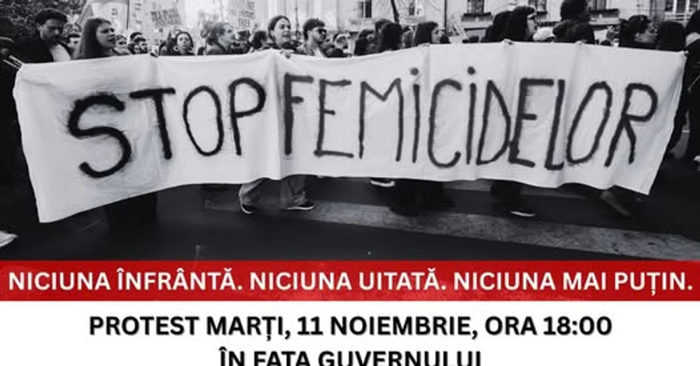 „Fiecare femeie ucisă este dovada unui sistem care a eșuat”. Protest în Piața Victoriei din București după crima din Teleorman