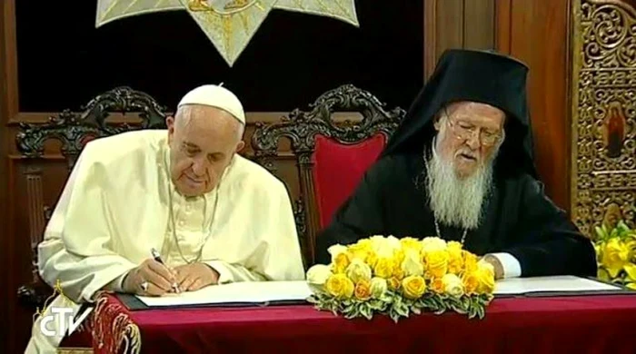 Papa Francisc şi Patriarhul ecumenic al Constantinopolului