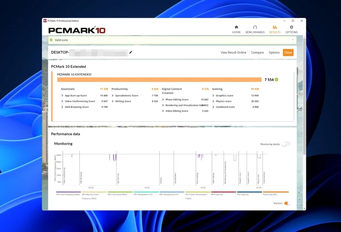 PCMARK 10 Extended AMD Ryzen 7 5700X