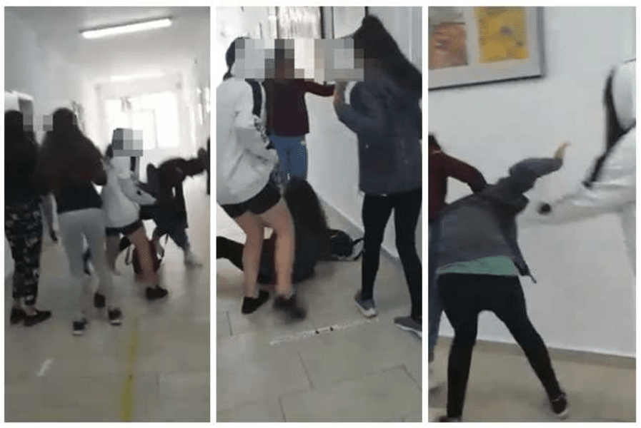 Bătaie între eleve la un liceu din Făurei, pentru un băiat. Colegii îi ovaționau și filmau